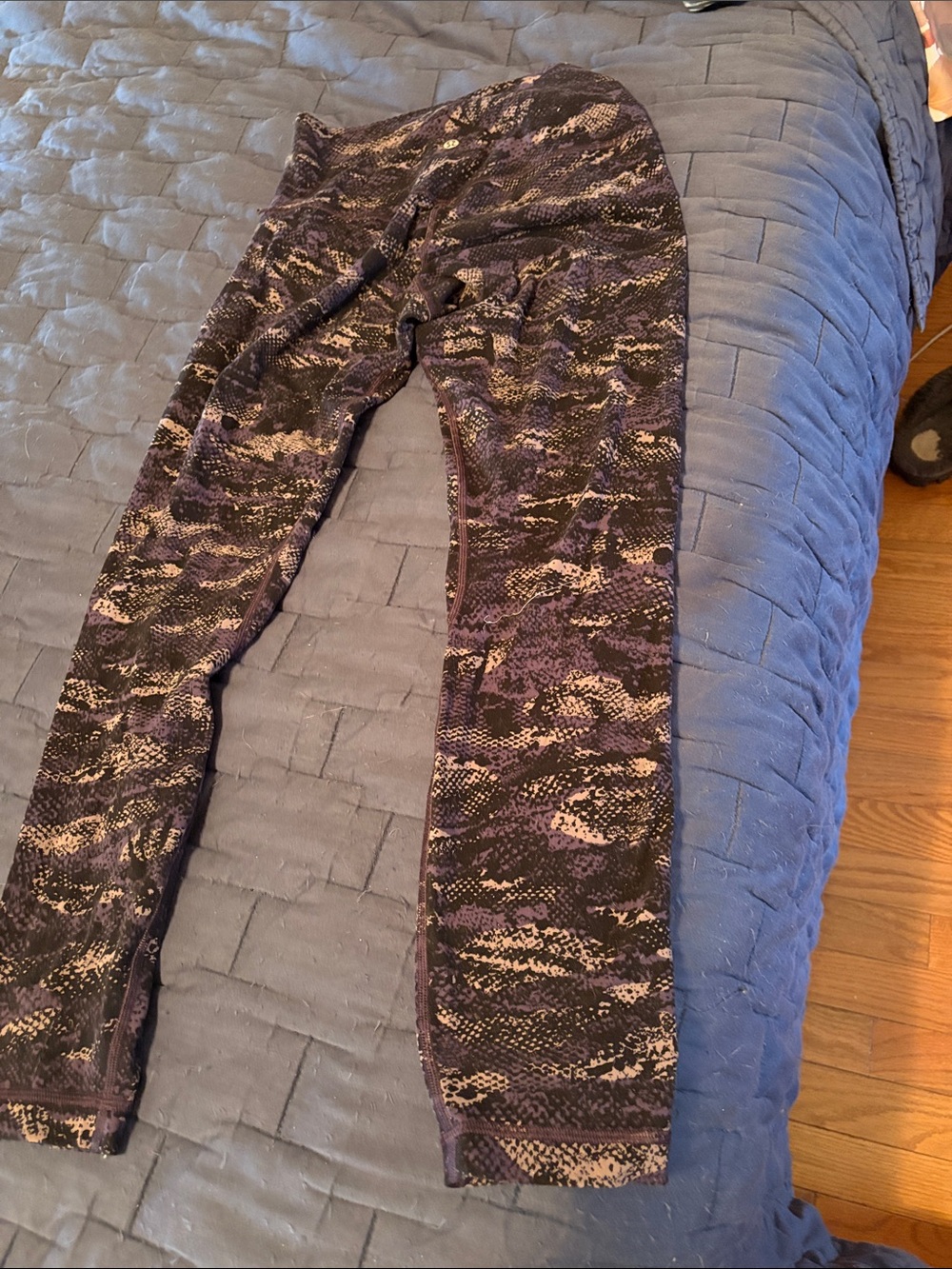 lululemon athletica Purple and Black Patterned Leggings